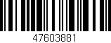Código de barras (EAN, GTIN, SKU, ISBN): '47603881'