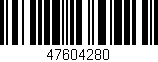Código de barras (EAN, GTIN, SKU, ISBN): '47604280'