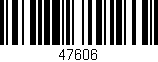 Código de barras (EAN, GTIN, SKU, ISBN): '47606'