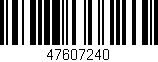 Código de barras (EAN, GTIN, SKU, ISBN): '47607240'
