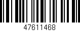 Código de barras (EAN, GTIN, SKU, ISBN): '47611468'