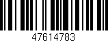 Código de barras (EAN, GTIN, SKU, ISBN): '47614783'