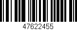Código de barras (EAN, GTIN, SKU, ISBN): '47622455'