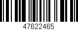 Código de barras (EAN, GTIN, SKU, ISBN): '47622465'