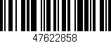 Código de barras (EAN, GTIN, SKU, ISBN): '47622858'