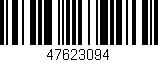 Código de barras (EAN, GTIN, SKU, ISBN): '47623094'