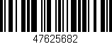 Código de barras (EAN, GTIN, SKU, ISBN): '47625682'