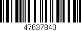 Código de barras (EAN, GTIN, SKU, ISBN): '47637840'