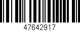 Código de barras (EAN, GTIN, SKU, ISBN): '47642917'