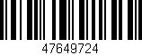 Código de barras (EAN, GTIN, SKU, ISBN): '47649724'