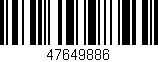 Código de barras (EAN, GTIN, SKU, ISBN): '47649886'
