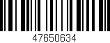 Código de barras (EAN, GTIN, SKU, ISBN): '47650634'