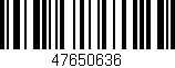 Código de barras (EAN, GTIN, SKU, ISBN): '47650636'