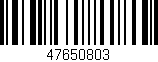 Código de barras (EAN, GTIN, SKU, ISBN): '47650803'