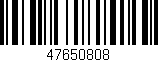 Código de barras (EAN, GTIN, SKU, ISBN): '47650808'