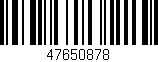 Código de barras (EAN, GTIN, SKU, ISBN): '47650878'