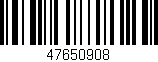 Código de barras (EAN, GTIN, SKU, ISBN): '47650908'