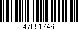 Código de barras (EAN, GTIN, SKU, ISBN): '47651746'