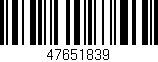 Código de barras (EAN, GTIN, SKU, ISBN): '47651839'