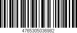 Código de barras (EAN, GTIN, SKU, ISBN): '4765305036982'