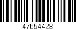 Código de barras (EAN, GTIN, SKU, ISBN): '47654428'