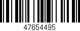 Código de barras (EAN, GTIN, SKU, ISBN): '47654495'