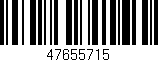 Código de barras (EAN, GTIN, SKU, ISBN): '47655715'