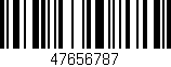 Código de barras (EAN, GTIN, SKU, ISBN): '47656787'