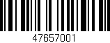 Código de barras (EAN, GTIN, SKU, ISBN): '47657001'