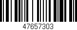 Código de barras (EAN, GTIN, SKU, ISBN): '47657303'