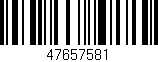 Código de barras (EAN, GTIN, SKU, ISBN): '47657581'
