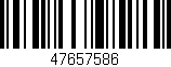 Código de barras (EAN, GTIN, SKU, ISBN): '47657586'