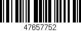 Código de barras (EAN, GTIN, SKU, ISBN): '47657752'