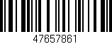 Código de barras (EAN, GTIN, SKU, ISBN): '47657861'