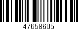 Código de barras (EAN, GTIN, SKU, ISBN): '47658605'