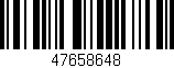Código de barras (EAN, GTIN, SKU, ISBN): '47658648'