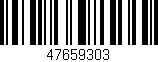 Código de barras (EAN, GTIN, SKU, ISBN): '47659303'