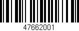 Código de barras (EAN, GTIN, SKU, ISBN): '47662001'