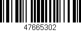 Código de barras (EAN, GTIN, SKU, ISBN): '47665302'