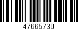 Código de barras (EAN, GTIN, SKU, ISBN): '47665730'