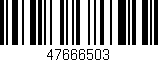 Código de barras (EAN, GTIN, SKU, ISBN): '47666503'