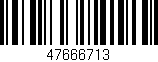 Código de barras (EAN, GTIN, SKU, ISBN): '47666713'
