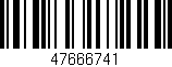 Código de barras (EAN, GTIN, SKU, ISBN): '47666741'