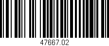 Código de barras (EAN, GTIN, SKU, ISBN): '47667.02'