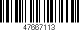 Código de barras (EAN, GTIN, SKU, ISBN): '47667113'