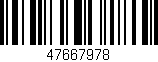 Código de barras (EAN, GTIN, SKU, ISBN): '47667978'