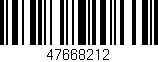 Código de barras (EAN, GTIN, SKU, ISBN): '47668212'