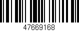 Código de barras (EAN, GTIN, SKU, ISBN): '47669168'