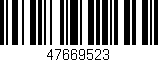 Código de barras (EAN, GTIN, SKU, ISBN): '47669523'