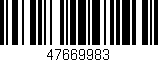 Código de barras (EAN, GTIN, SKU, ISBN): '47669983'